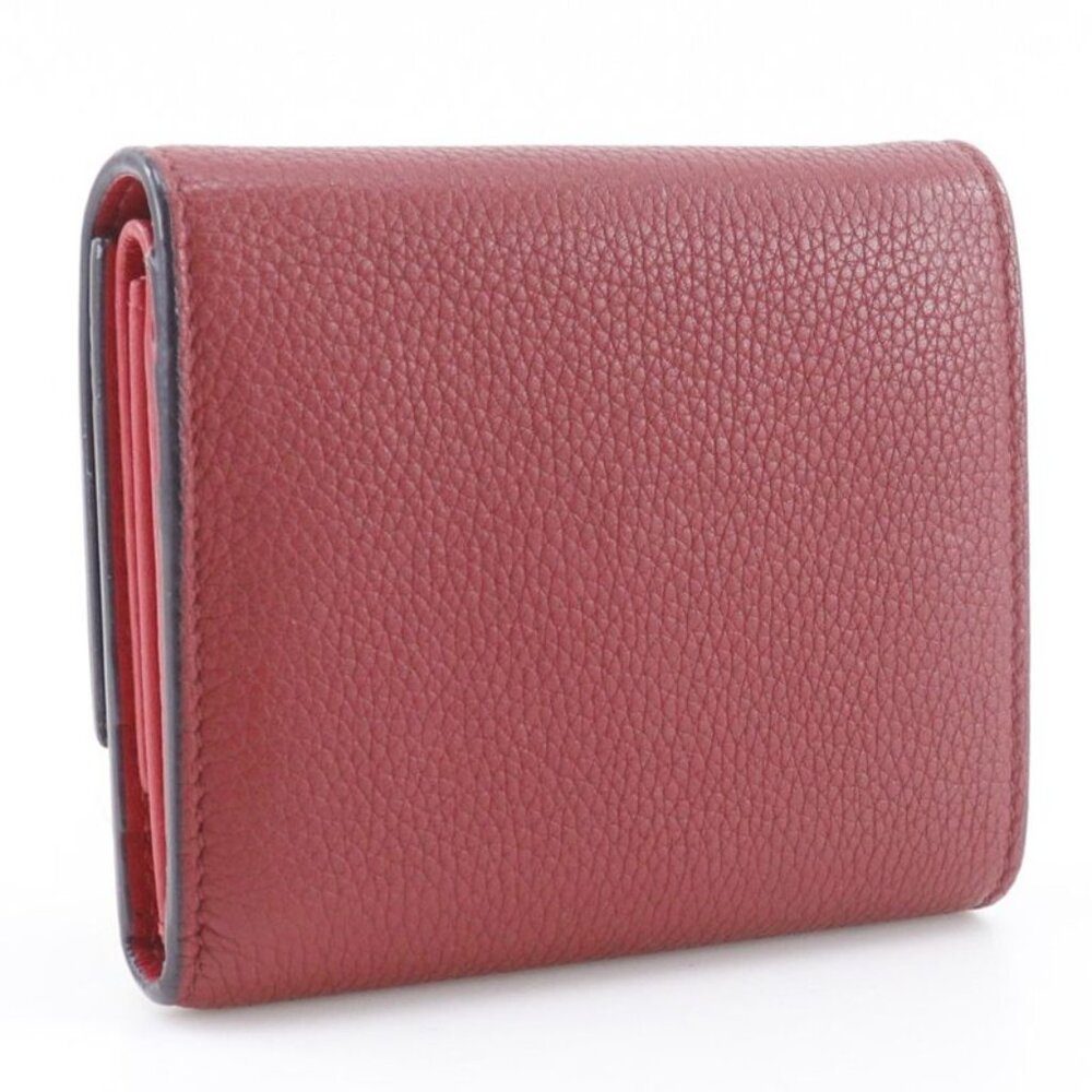 Celine Small Folded Multi Function Leather Red Tr… - image 3